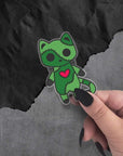 Monster Kitty Society Stickers Stitches the Frankenstein Cat - Vinyl Sticker