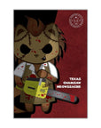 Monster Kitty Society Prints Texas Chainsaw Meowssacre - Leatherface - Postcard Mini Art Print
