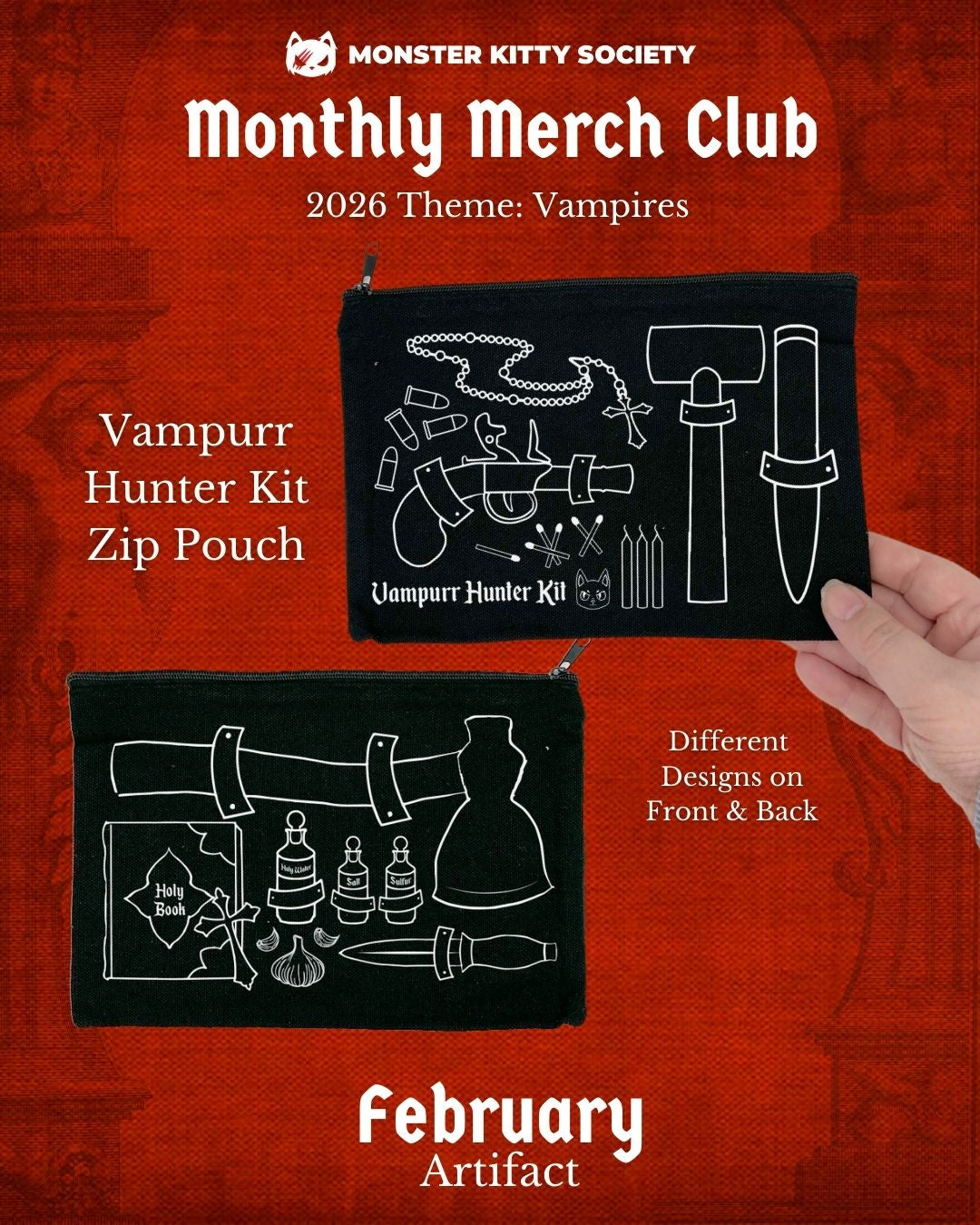 February 2026 Monthly Merch Club – Monster Kitty Society