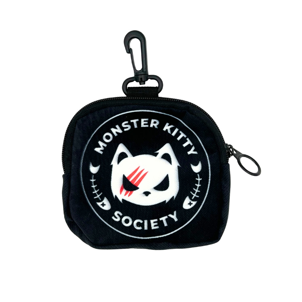 Monster Kitty Society Zip Pouch Clip Bag