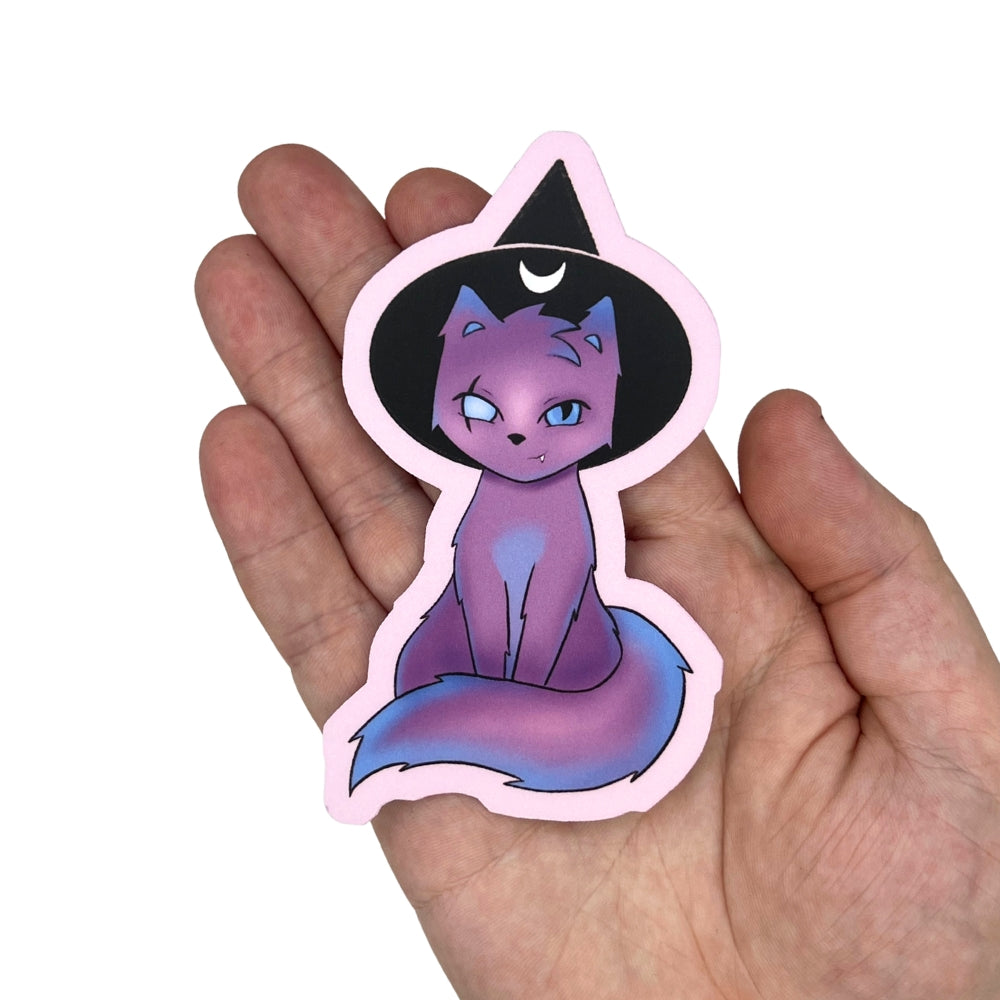 Runa the Witch Cat Vinyl Sticker