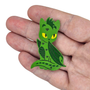 Forest the Green Dragon Cat - Dyed Enamel Pin