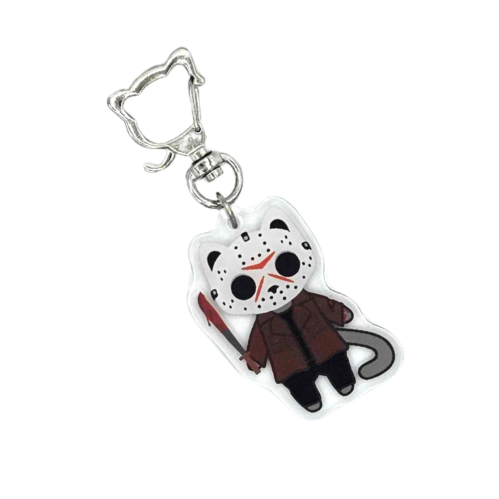Jason Voorhiss Cat Keychain