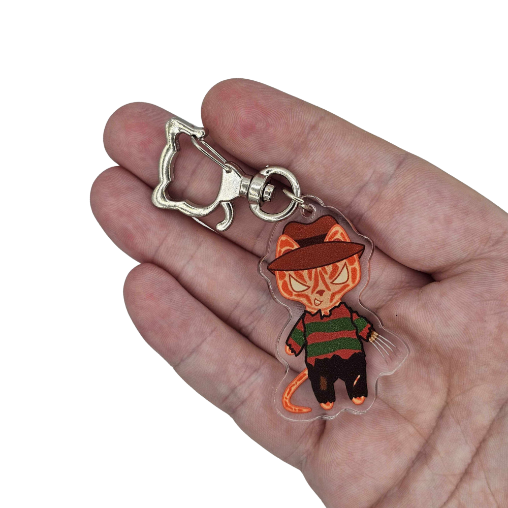 Fureddy Krueger Cat Keychain