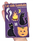 Cat-sith at Samhain - 6x4 Waterproof Vinyl Sticker Sheet