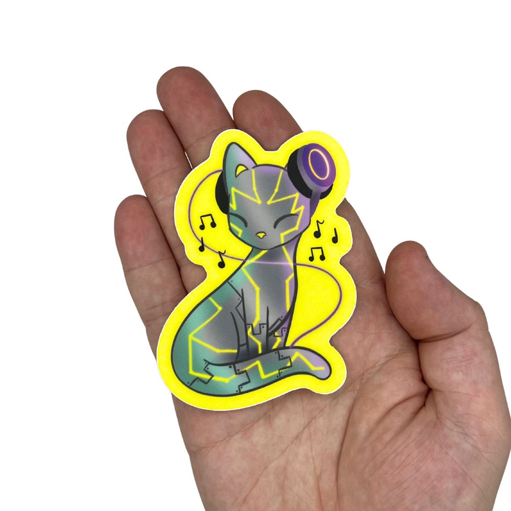 Servo the Robot Cat - Vinyl Sticker