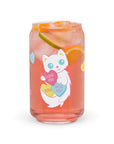 Candy Hearts Kitty - Can-Shaped Glass Cup