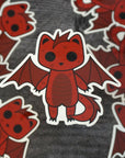 Scorch the Dragon Cat - Clear Vinyl Sticker