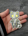Servo the Robot Cat - Clear Vinyl Sticker