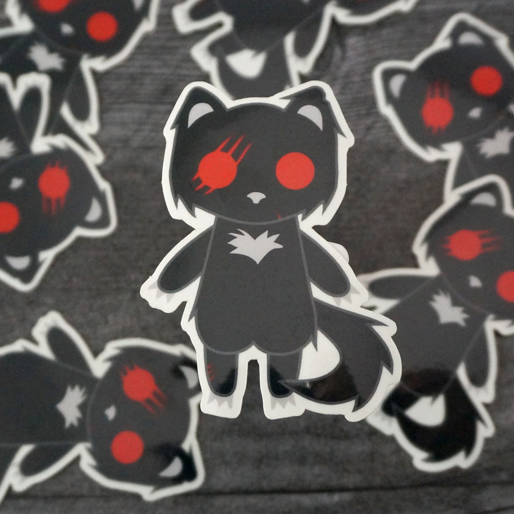 Shred the Were Cat - Clear Vinyl Sticker