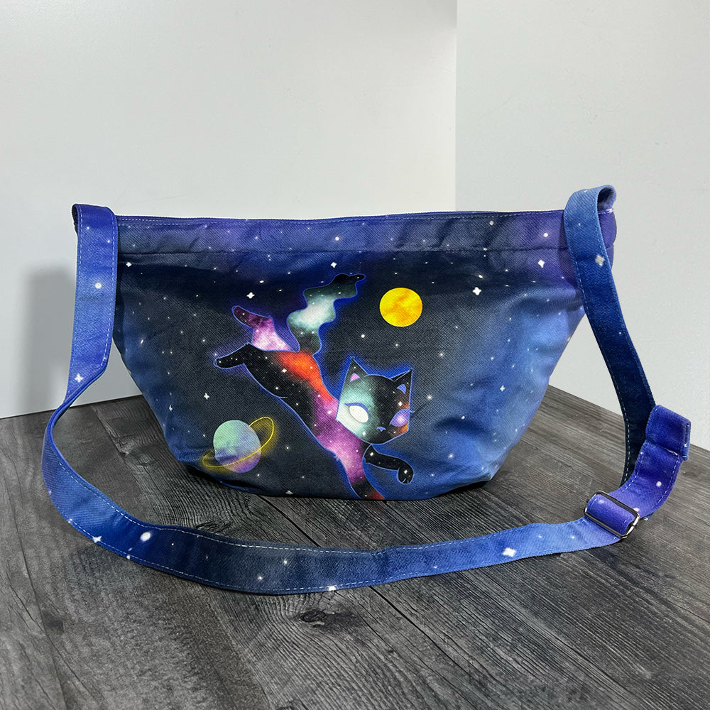 Supernova the Galaxy Cat Crescent Bag