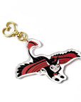 Winged Demon Cat Keychain