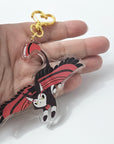 Winged Demon Cat Keychain