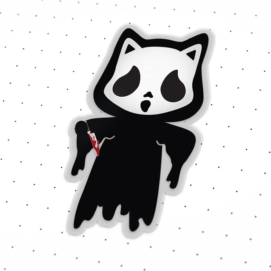 Monster Kitty Society Ghostface - Clear Vinyl Sticker