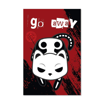 Monster Kitty Society Prints Go Away Socket - Postcard Mini Art Print