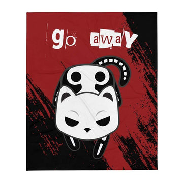 "Go Away" Socket - Throw Blanket by Monster Kitty Society.