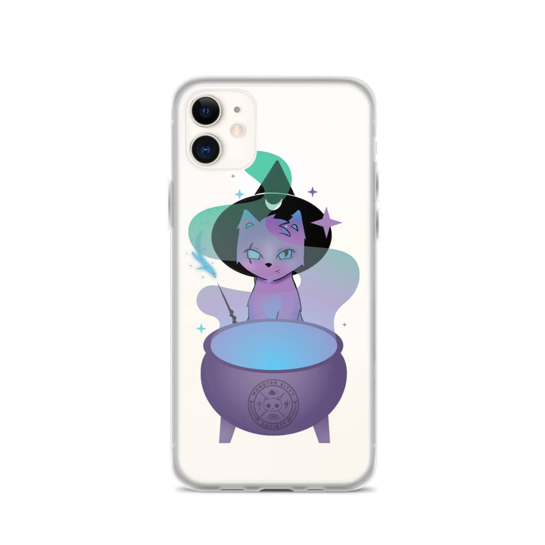 Monster Kitty Society iPhone 11 Runa the Witch Cat - iPhone Case