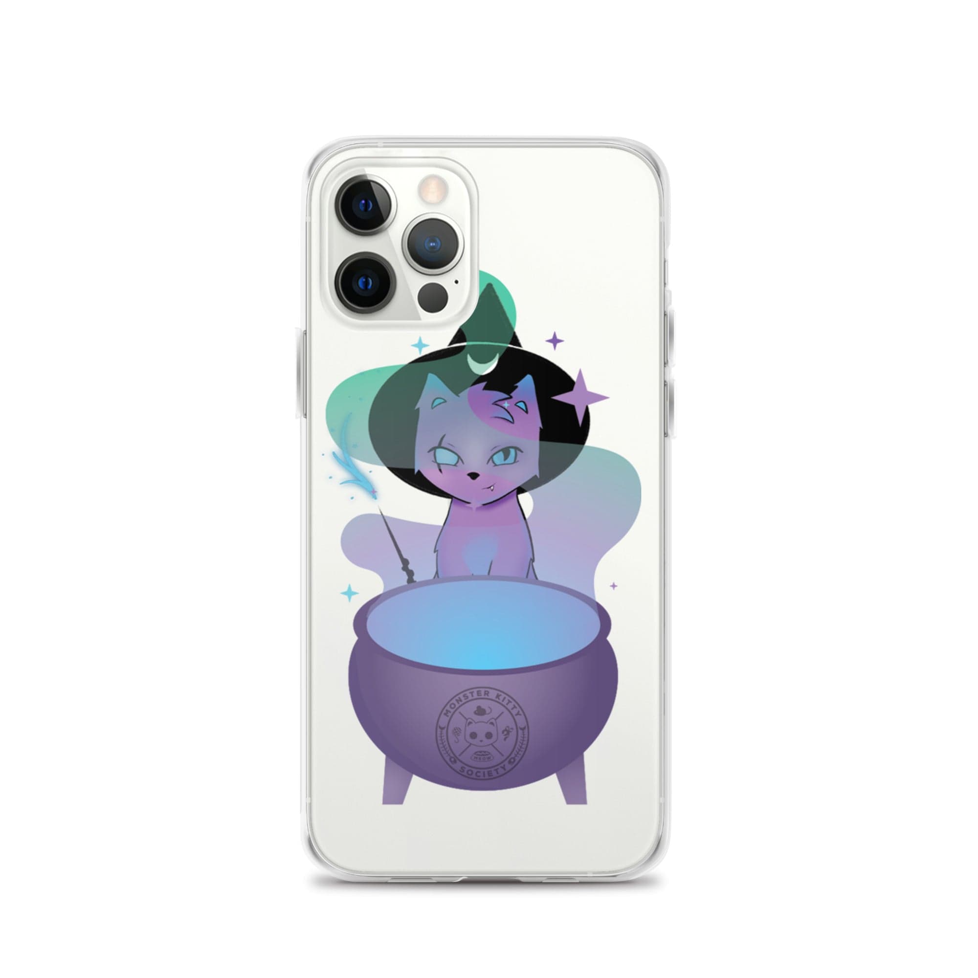 Monster Kitty Society iPhone 12 Pro Runa the Witch Cat - iPhone Case