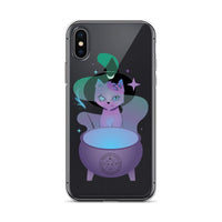 Monster Kitty Society iPhone X/XS Runa the Witch Cat - iPhone Case