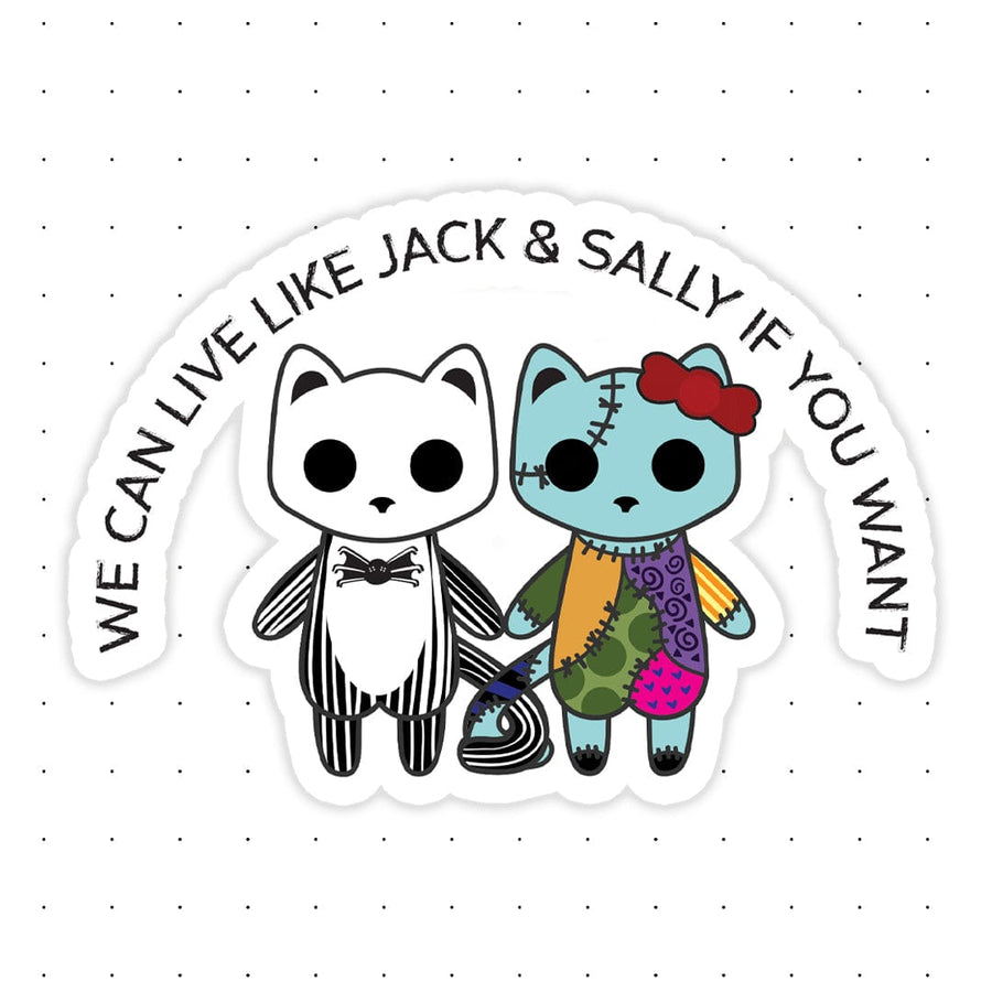 Monster Kitty Society Stickers Jack & Sally Jack & Sally - Fan Art Vinyl Stickers