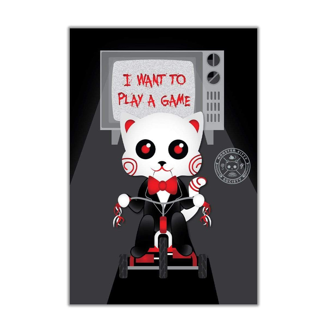 Monster Kitty Society Prints Jigpaw - Postcard Mini Art Print