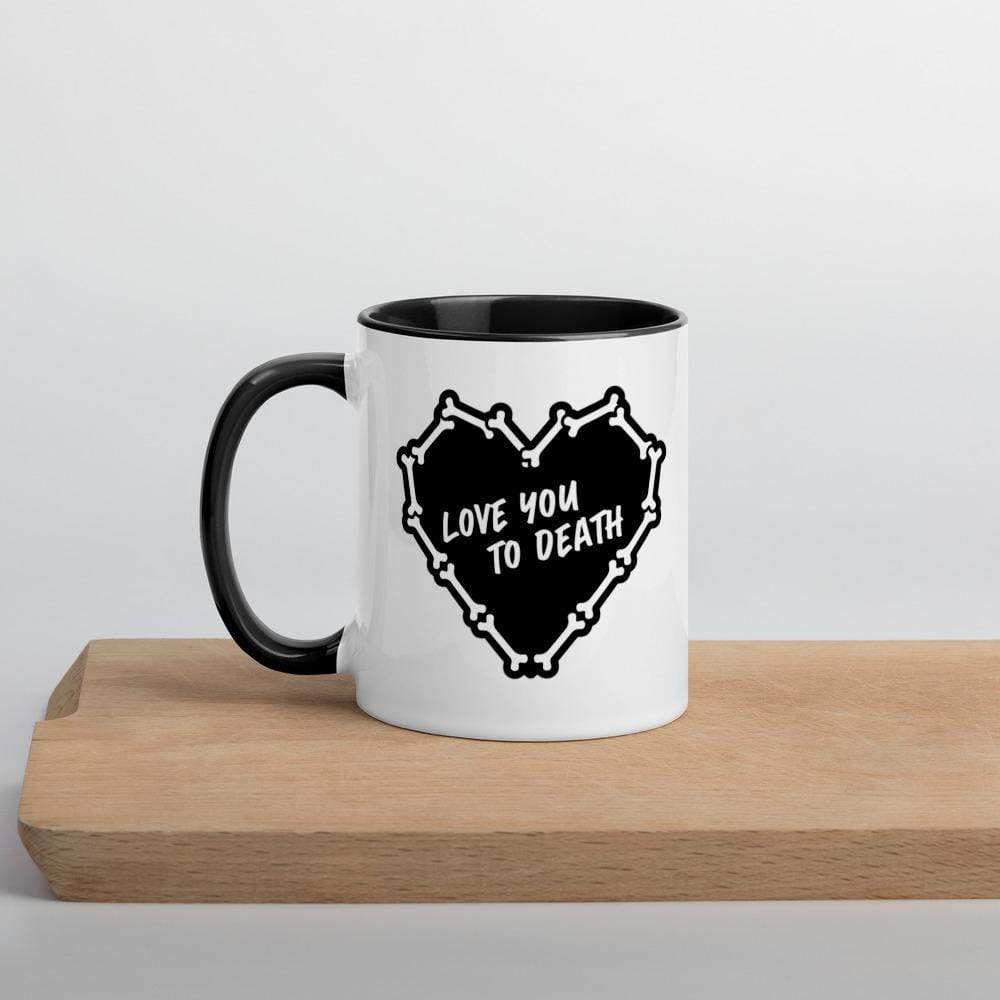 Monster Kitty Society Love You To Death Ceramic Black & White Mug
