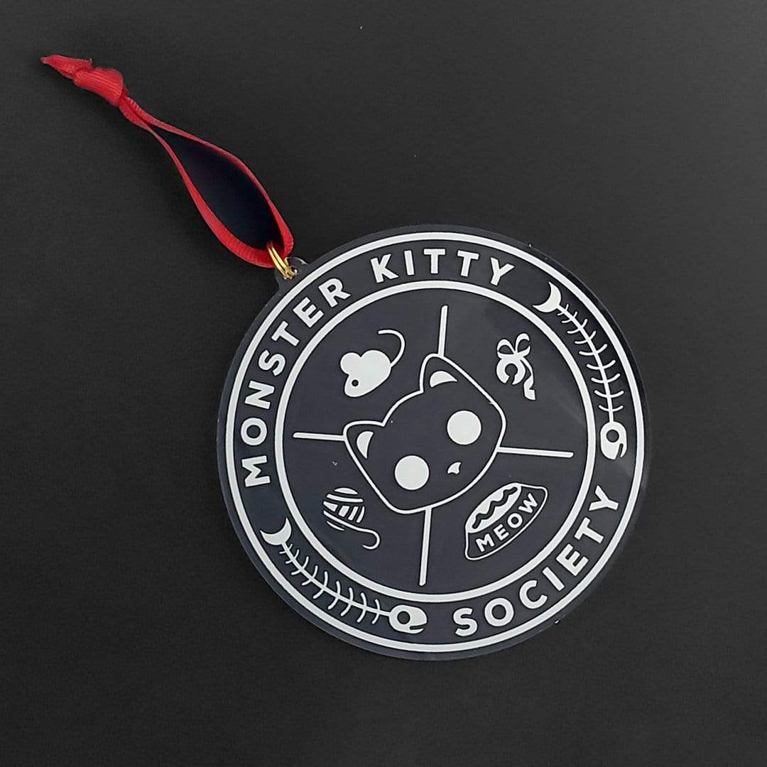 Holiday Charms Monster Kitty Society Acrylic Ornament
