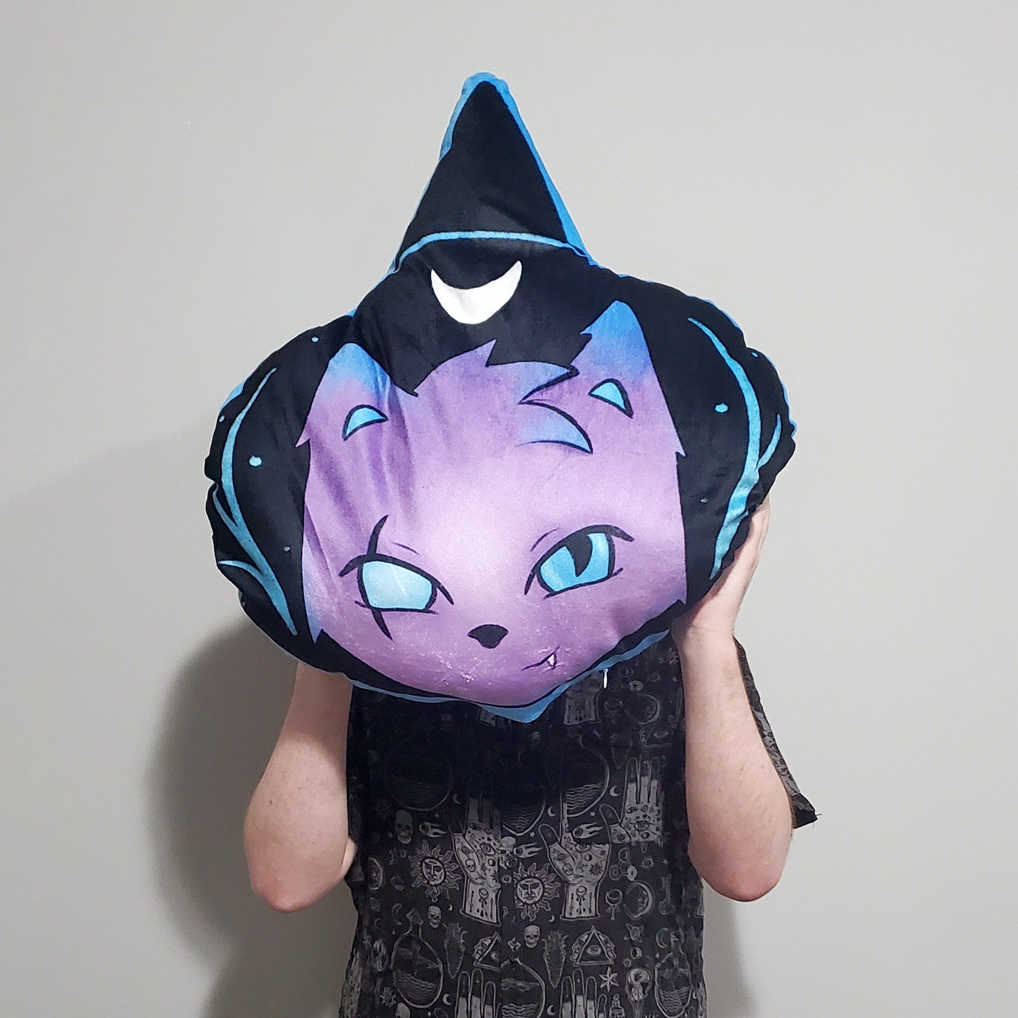 Monster Kitty Society Accessories Purple Witch Cat Pillow Plush