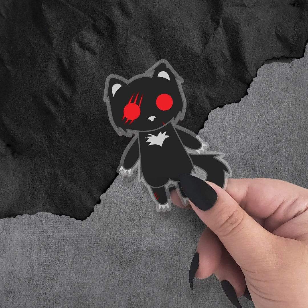 Monster Kitty Society Stickers Shred the Were Cat - Vinyl Sticker