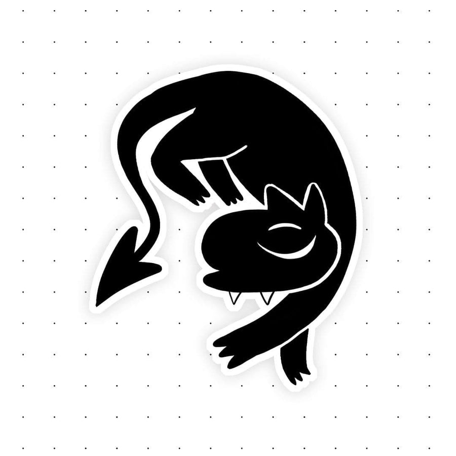 Monster Kitty Society Sleeping Demon - Fan Art Sticker