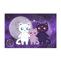 Monster Kitty Society Prints Space Cat Family - Fan Art - Postcard Mini Art Print