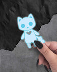 Monster Kitty Society Stickers Spectral the Ghost Cat - Clear Vinyl Sticker