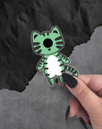 Monster Kitty Society Stickers Spy the Cyclops Cat - Cleary Vinyl Sticker