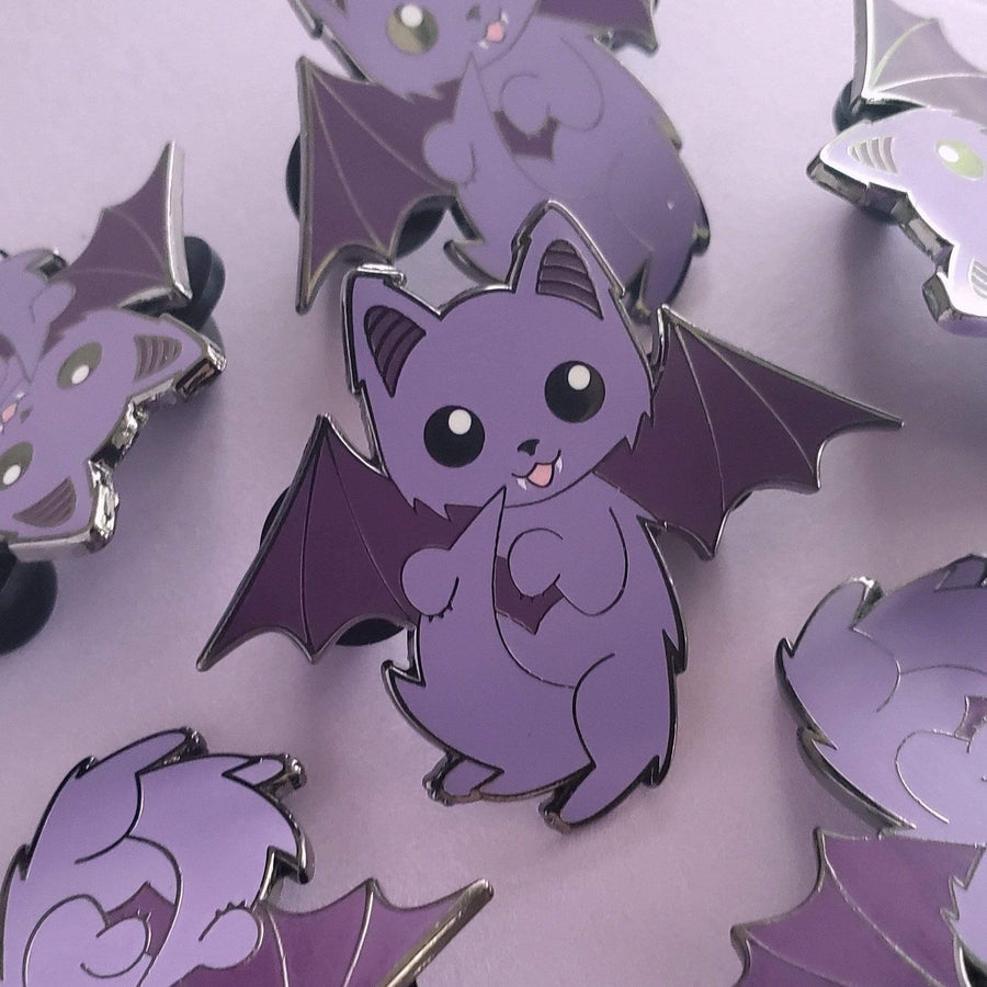 Monster Kitty Society Pins Standard Signal the Bat Cat Hard Enamel Pin