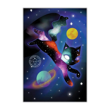 Monster Kitty Society Supernova's Space Adventure - Postcard Mini Art Print