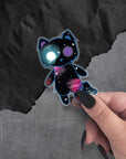Monster Kitty Society Stickers Supernova the Galaxy Cat - Clear Vinyl Sticker
