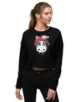 "Go Away" Socket the Skeleton Cat - Crop Sweatshirt